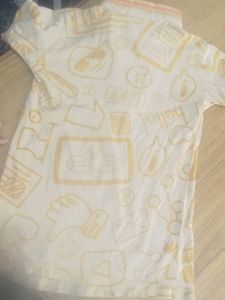 Gold Colour Unisex T-shirt withMustard Color desig