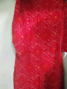 Red Printed Kurta