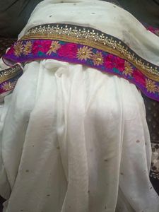 Off White Party Saree