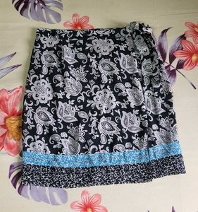 Floral Print Skirt Wrap Around