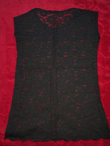Black Lace Sleeveless Top