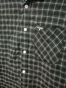 Green Checked Shirt For Men