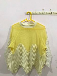 Yellow Net Top ✨