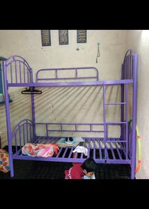 Swing Metal Bunk Bed Heavy Duty Frame Purple