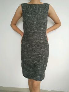 Party Wear Black Mid Silver Glitter Dress..Bust -3