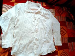 White Long Sleeve Button-Up