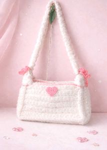 Handmade Crochet Heart Shoulder Bag