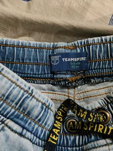 Unisex Light Wash Denim Joggers