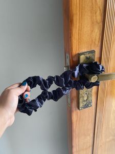 Classic Black Satin Scrunchie