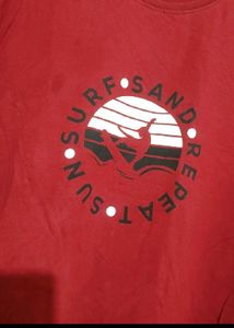 Maroon Color T-shirt For Boy &amp; Men 40 Chest