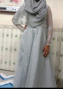 gray gown