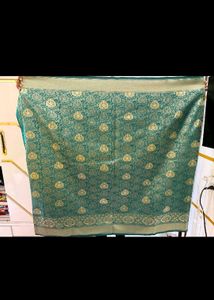 Green Banarasi Saree with blouse