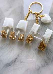 Custom Resin Initial Keychain