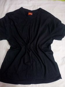 Black Tshirt Cotton Regular Fit