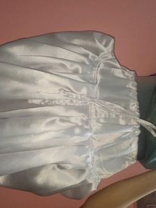 Satin White Dhoti Pant