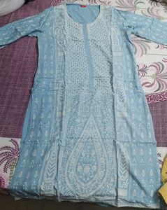 Elegant Blue Printed Kurti