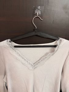 Lace Trim Crop Top