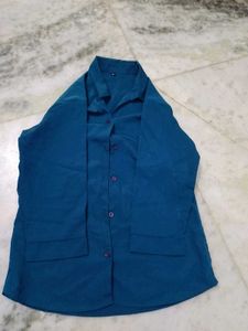 Teal Button-Down Shirt