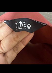 Indya Embellished Strappy Straight Kurta
