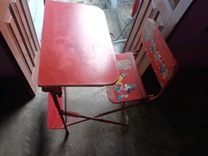 Children&#39;s Red Table &amp; Chair Set