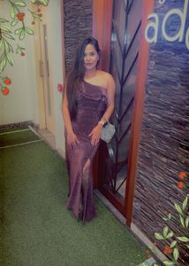 Beautiful One Shoulder Dress With Slit