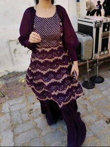 3 Pieces Purple Garara Set