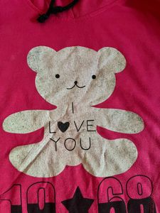 Pink Teddy Bear Hoodie
