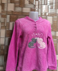 Pink Fuzzy Cat Sweater