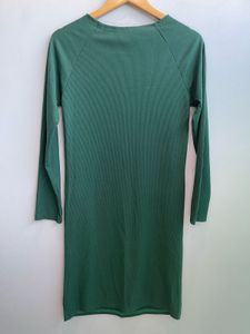 Green Long Sleeve Casual Dress