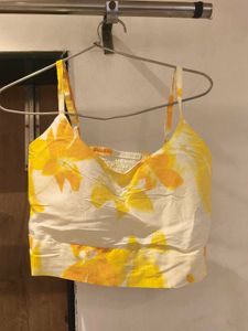 Yellow Tank Top With Overshirt