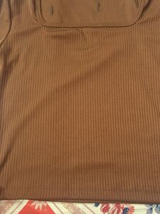 brown crop top