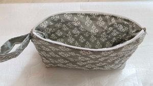 Handcrafted Quilted Fabric Pouch – Set of 2