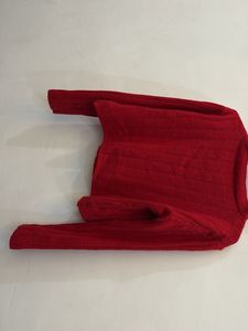 Red Button-Down Cardigan