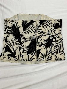 Black &amp; White Floral Printed Top