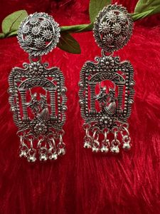 Oxidized Silver Earrings