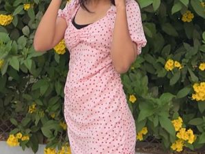 Pink Polka Dot Mini Dress