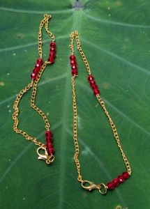 Red Beaded Anklet