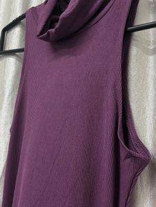 Purple Ruched Bodycon Dress
