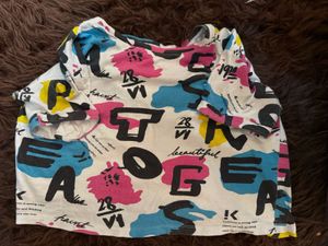 Graphic Print Crop Tee