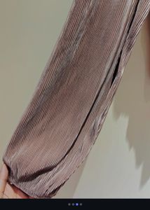Zara Mauve Pleated Crop Top