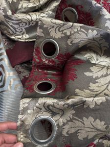 Elegant Maroon &amp; Gold Curtains