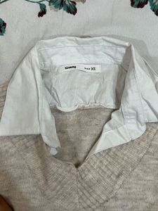 Beige V-Neck Sweater