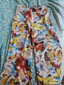 Colorful Abstract Print Pants