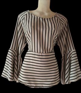 Striped Bell Sleeve Top