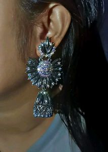 Floral Rhinestone Earrings