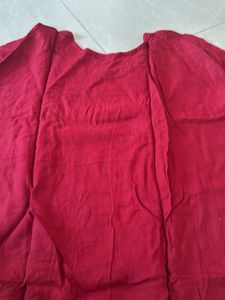 Maroon Floral Embroidered Kurti