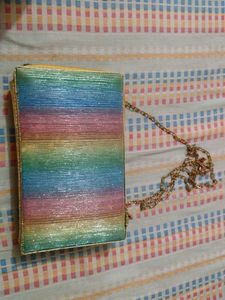 Rainbow Glitter Clutch