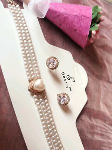 Pearl Choker &amp; Earrings Set