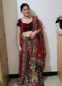 Stunning Red Bridal Lehenga Set – Full Embroidery
