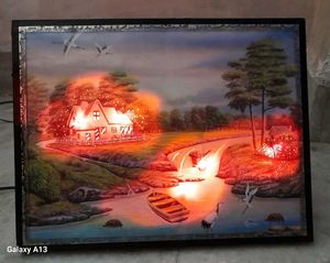 Framed Landscape Lighted Wall Art